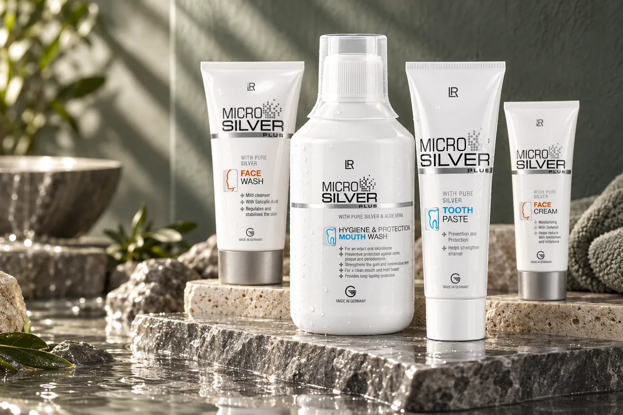 Výrobky LR Microsilver Plus pro péči o obličej a ústní hygienu